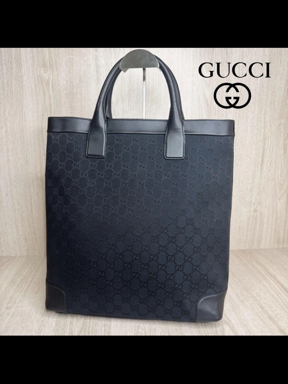 Gucci Black GG Supreme Canvas Messenger Tote - Men